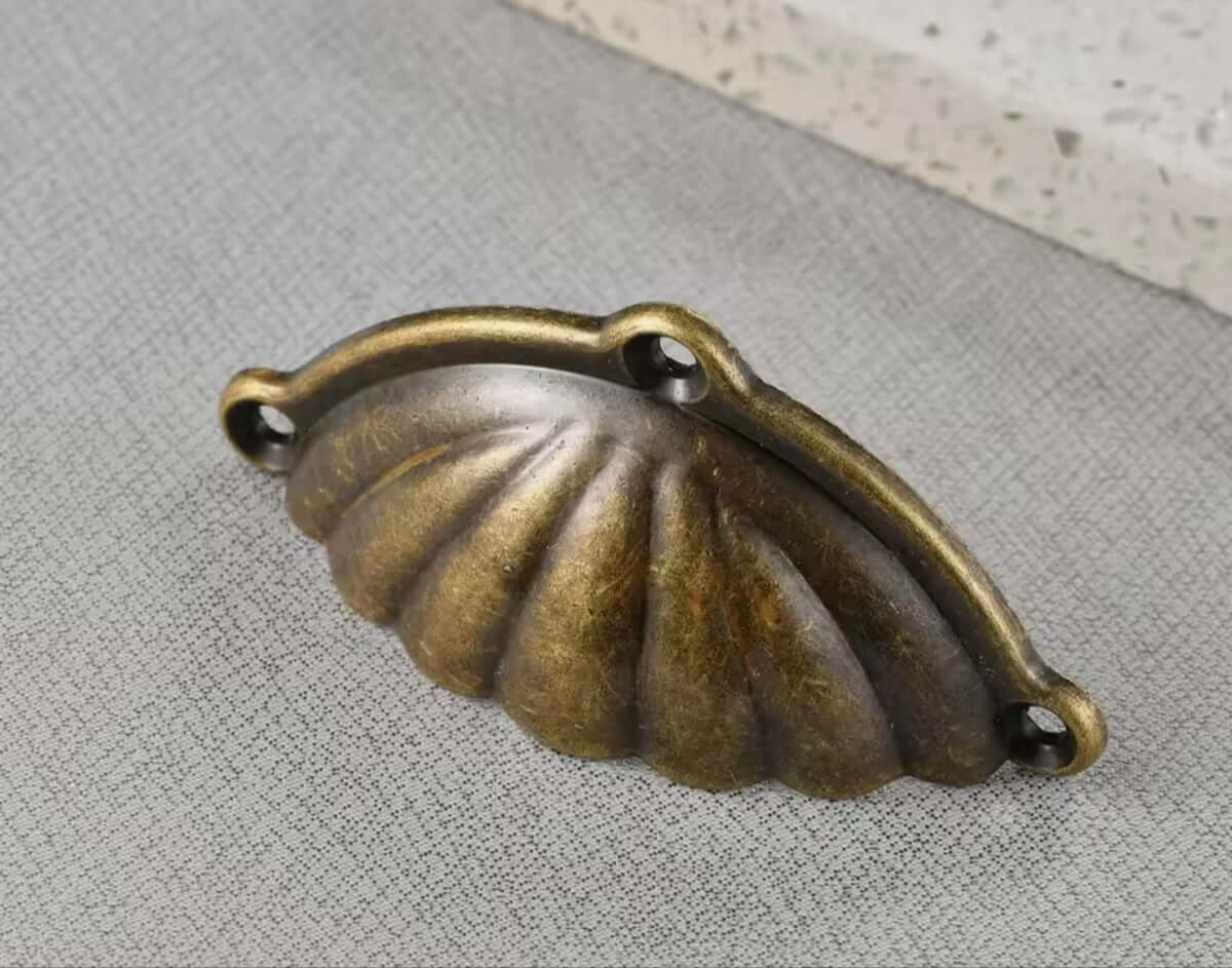 Antique Bronze Shell Door & Drawer Pull