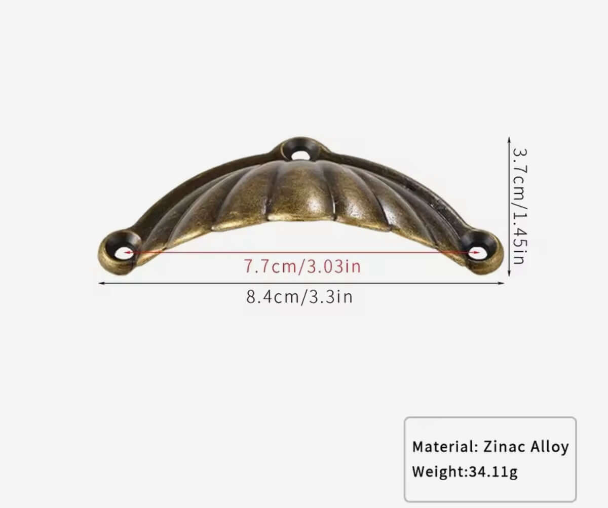 Antique Bronze Shell Door & Drawer Pull