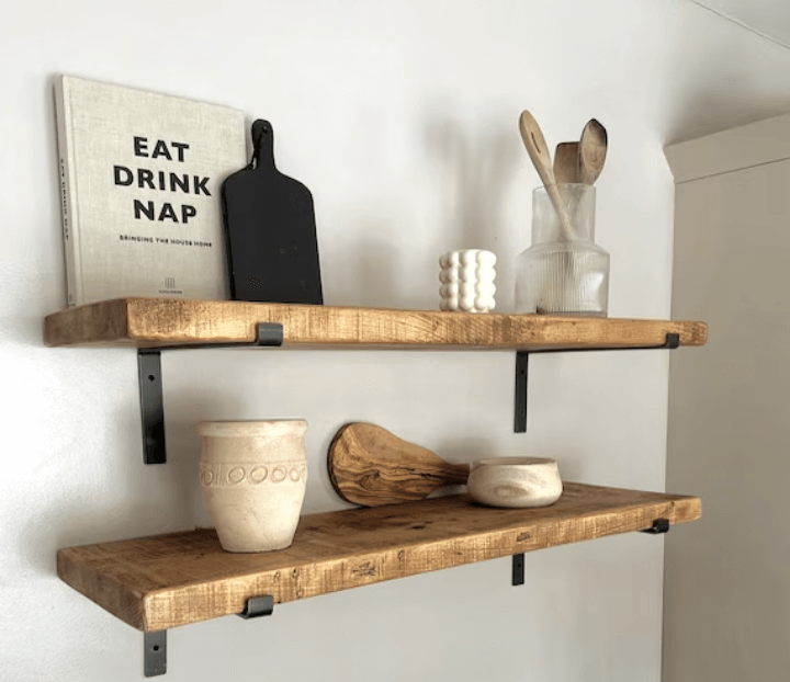 Reclaimed Scaffolding Board Rustic Shelves. Build your perfect shelf.